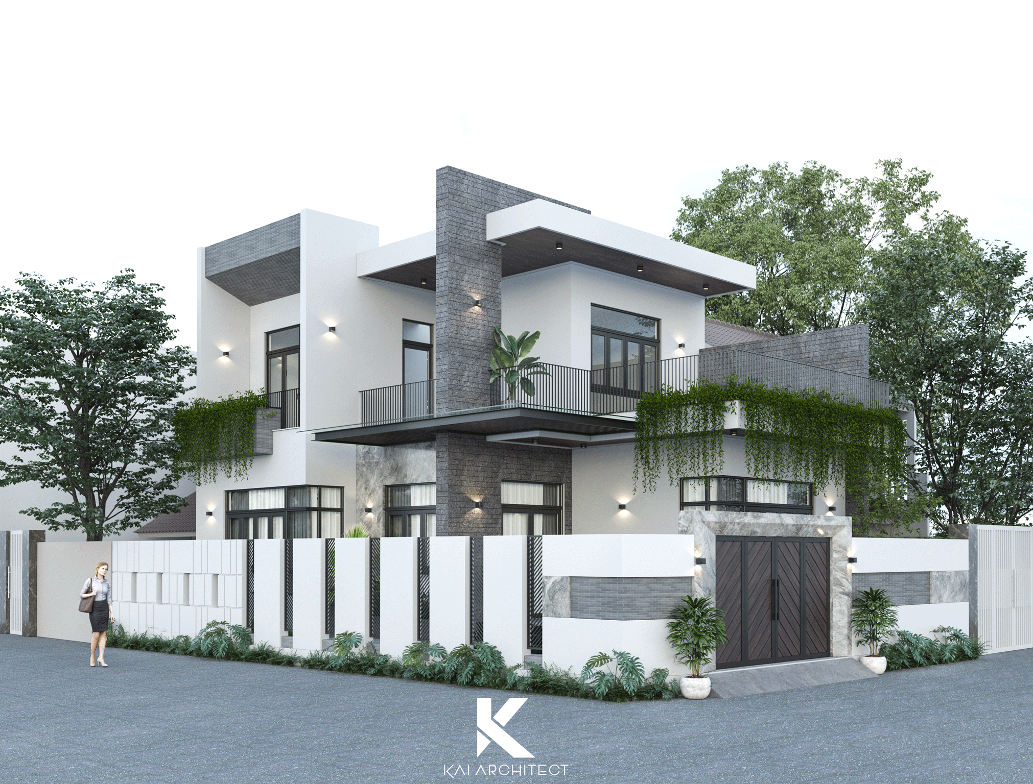 Mặt tiền tổng thể ngôi nhà